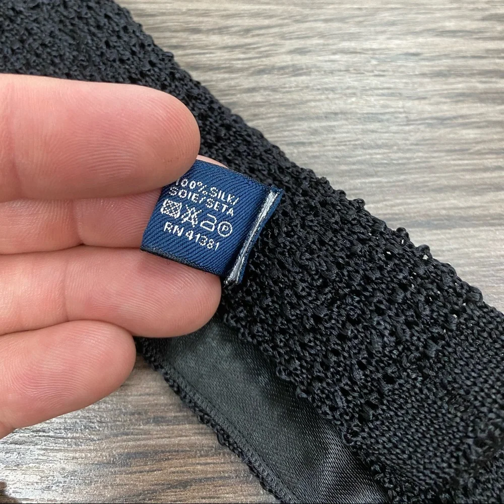Polo by Ralph Lauren Black Knit Tie